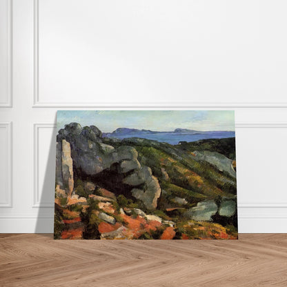 Rocks at L'Estaque - Paul Cézanne Brushed Aluminum Print - 70x100 cm / 28x40 inches | Paul Cézanne Aluminum Print | Paul Cézanne Prints