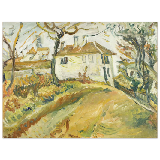 Chaim Soutine - WHITE HOUSE ON A HILL Fine Art Poster - Default Title