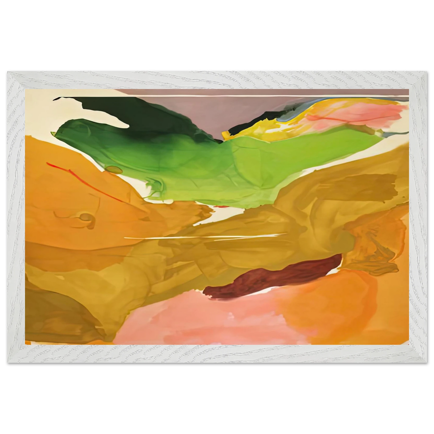 Helen Frankenthaler - Nature Abhors a Vacuum, 1973- Wall Art - 60x80 cm / 24x32 inches - Premium Wooden Framed Poster With Fine Art Paper - Wood frame