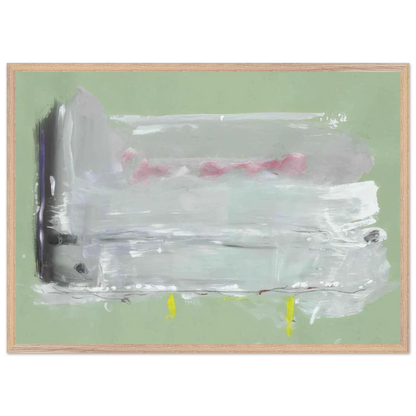 Helen Frankenthaler - Untitled - 1984 Wall art - 15x20 cm / 6x8 inches - Premium Wooden Framed Poster With Fine Art Paper-canvas - White frame