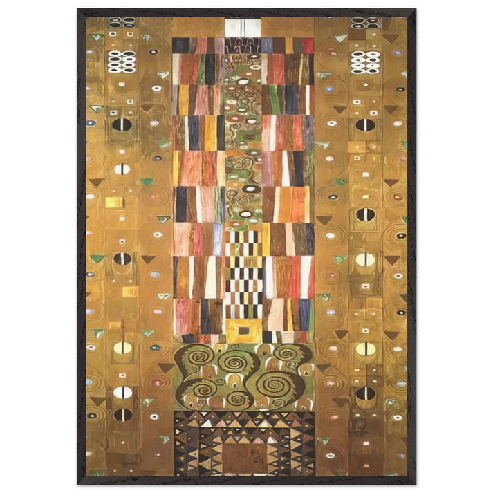 DESIGN FOR THE STOCLETFRIES - Gustav Klimt 70x100 cm / 28x40 inches Framed Art Print – Black Wooden Frame