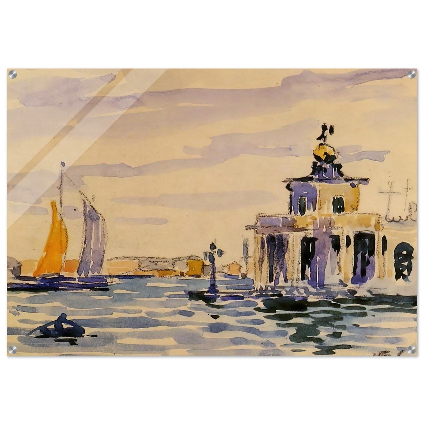 La Dogana - Henri-Edmond Cross Acrylic Print - 70x100 cm / 28x40″ inches