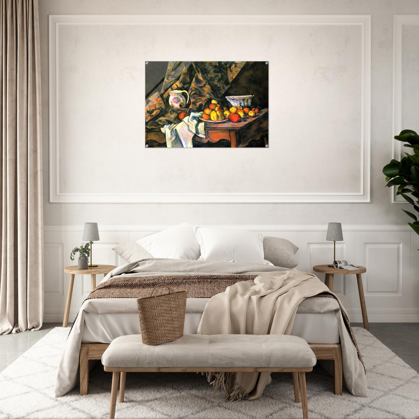 Still Life with Flower Holder - Paul Cézanne Acrylic Print - 70x100 cm / 28x40″ inches | Paul Cézanne Wall Art | Paul Cézanne Prints