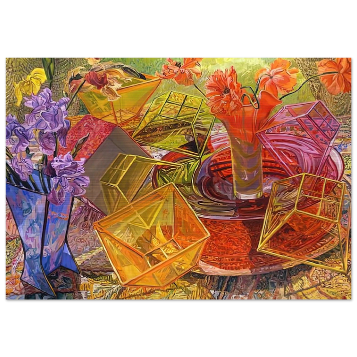 PLASTIC BOXES 2007 - Janet Fish Brushed Aluminum Print - 70x100 cm / 28x40 inches | Janet Fish Aluminum Print | Janet Fish Prints