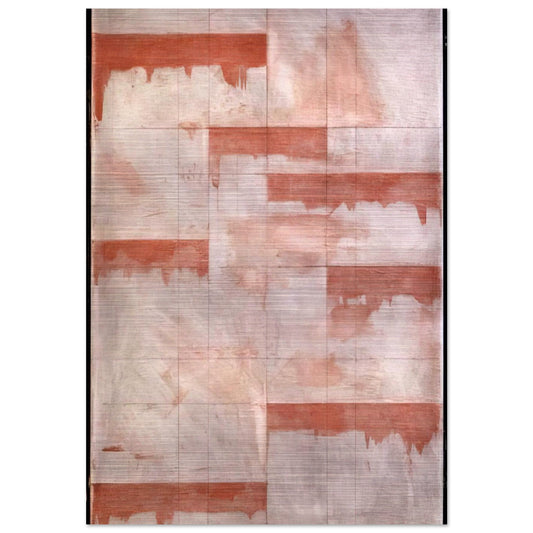 Red Window Study - Abstract Expressionism - Brice Marden Brushed Aluminum Print - 70x100 cm / 28x40 inches | Brice Marden Aluminum Print | Brice Marden Prints