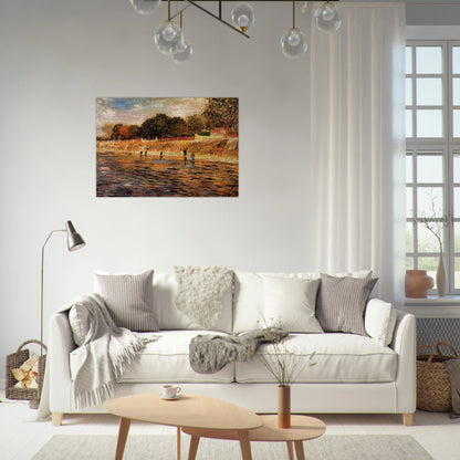 The Banks of the Seine - Vincent van Gogh Brushed Aluminum Print - 70x100 cm / 28x40 inches | Vincent van Gogh Aluminum Print | Vincent van Gogh Prints