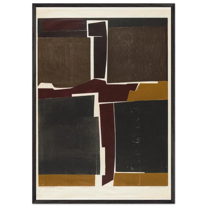 Singular Image - 1964 United States - Will Barnet 70x100 cm / 28x40 inches Framed Art Print – Black Wooden Frame