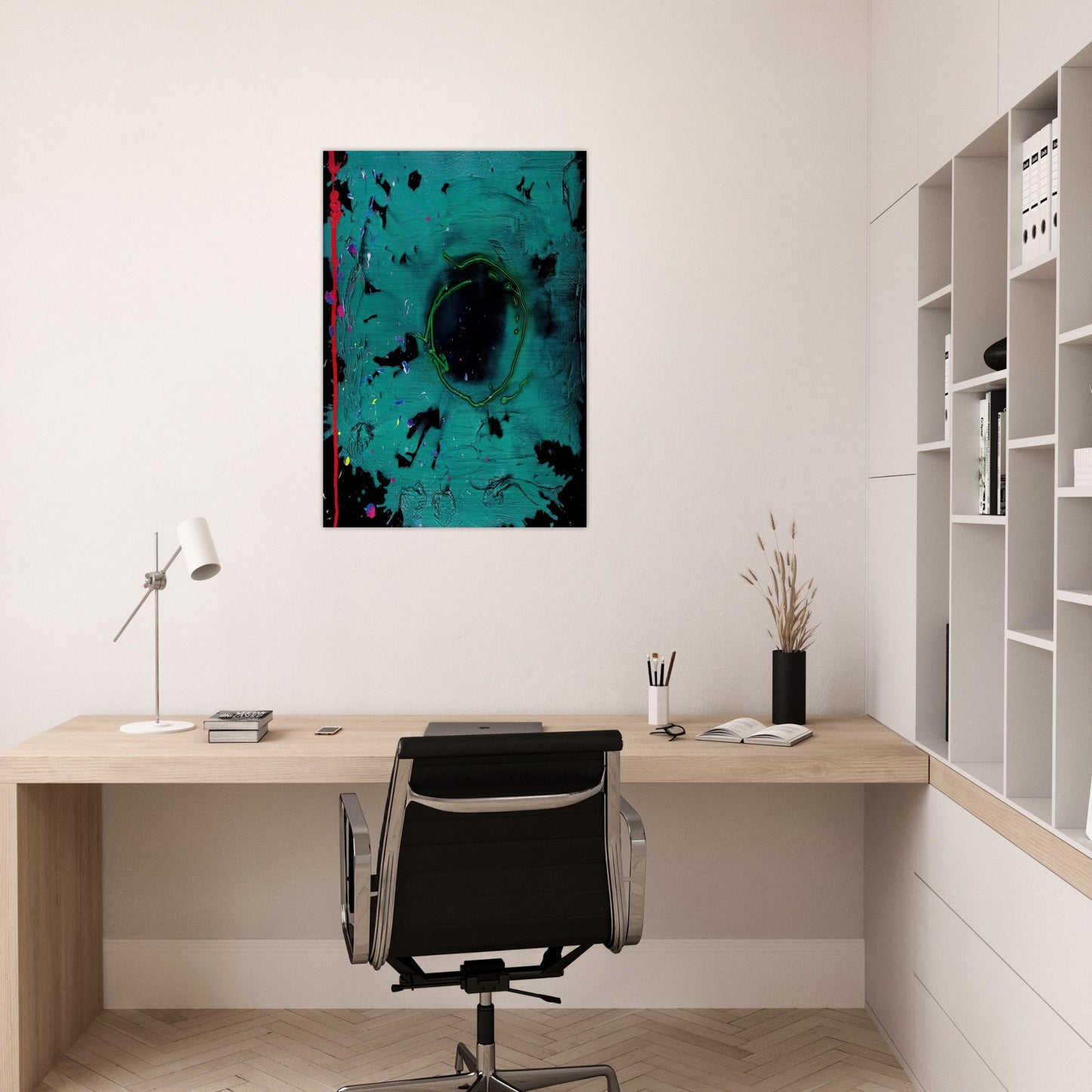 Eyes That Dream - 20.3.08 Clifford Dies - 2008 - John Hoyland Brushed Aluminum Print - 70x100 cm / 28x40 inches | John Hoyland Aluminum Print | John Hoyland Prints