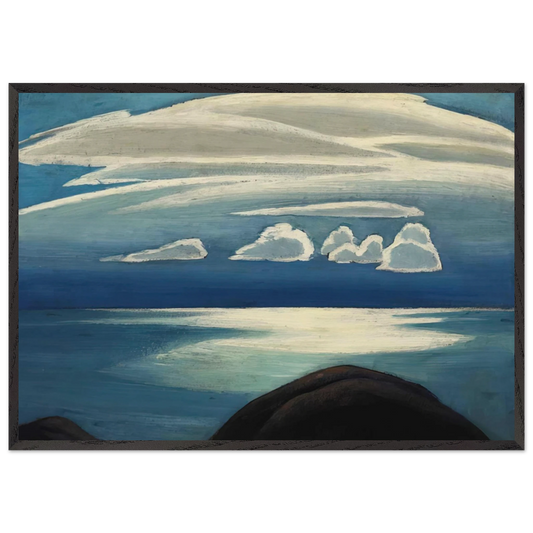 Lake Superior - 1928 - Lawren Harris Framed Art Print – Black Wooden Frame - Default Title - -Framed Art Print