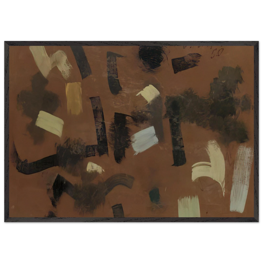 Number 3 - 1950 - Bradley Walker Tomlin Framed Art Print – Black Wooden Frame - Default Title - -Framed Art Print