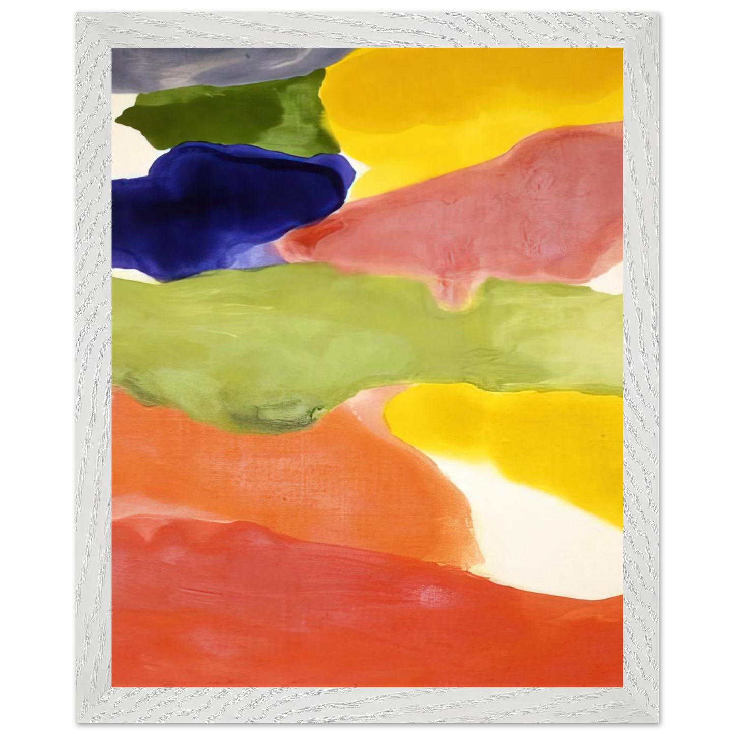 Helen Frankenthaler - Tutti-Fruitti - 1966 Wall art - 28x43  cm / XL (11x17 inches) - Premium Wooden Framed Poster With Fine Art Paper - Black frame