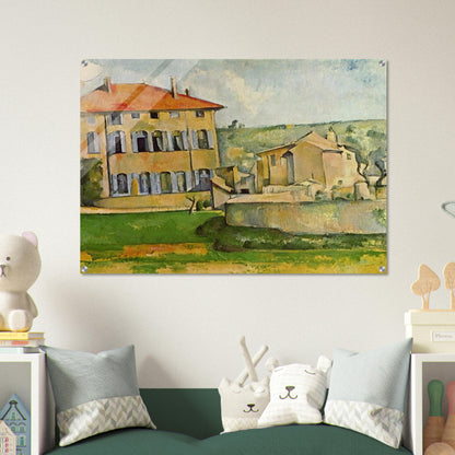 House and Farm at Jas de Bouffan - Paul Cézanne Acrylic Print - 70x100 cm / 28x40″ inches