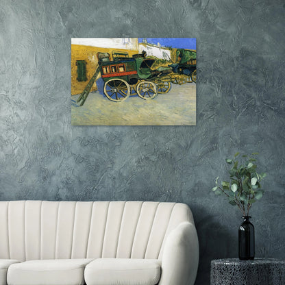 The Tarascon Diligence - Vincent van Gogh Brushed Aluminum Print - 70x100 cm / 28x40 inches | Vincent van Gogh Aluminum Print | Vincent van Gogh Prints