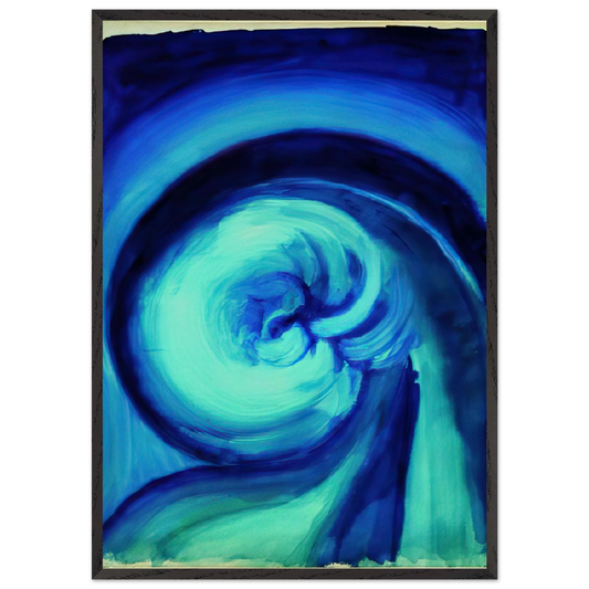 Blue I - Georgia OKeeffe 70x100 cm / 28x40 inches Framed Art Print – Black Wooden Frame