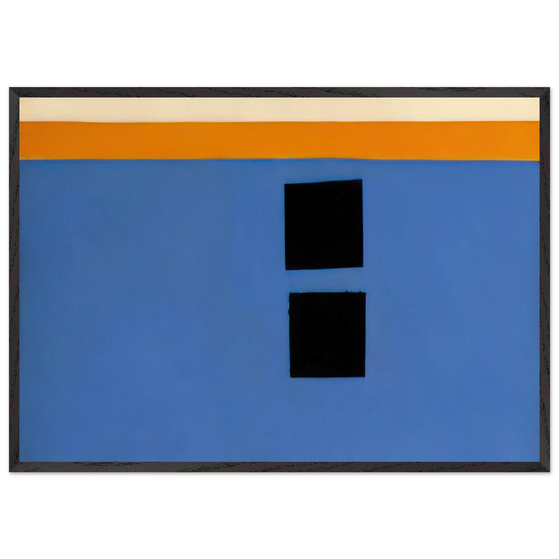 Double Aegean Sun-Box - 1968 - Theodoros Stamos Framed Art Print – Black Wooden Frame - Default Title - -Framed Art Print