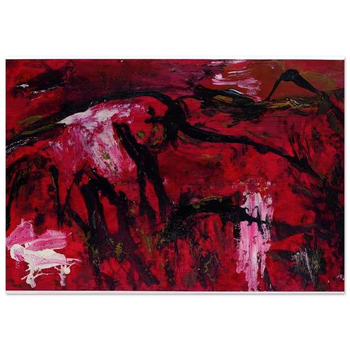 Libusa - 1995 - Emil Schumacher Brushed Aluminum Print - 70x100 cm / 28x40 inches | Emil Schumacher Aluminum Print | Emil Schumacher Prints