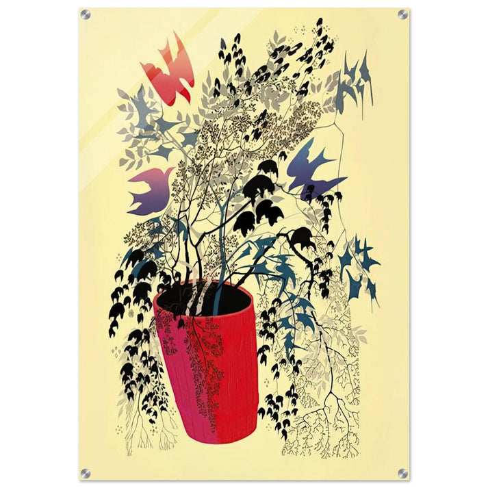 Red Barrell - Eyvind Earle Acrylic Print - 70x100 cm / 28x40″ inches | Eyvind Earle Wall Art | Eyvind Earle Prints