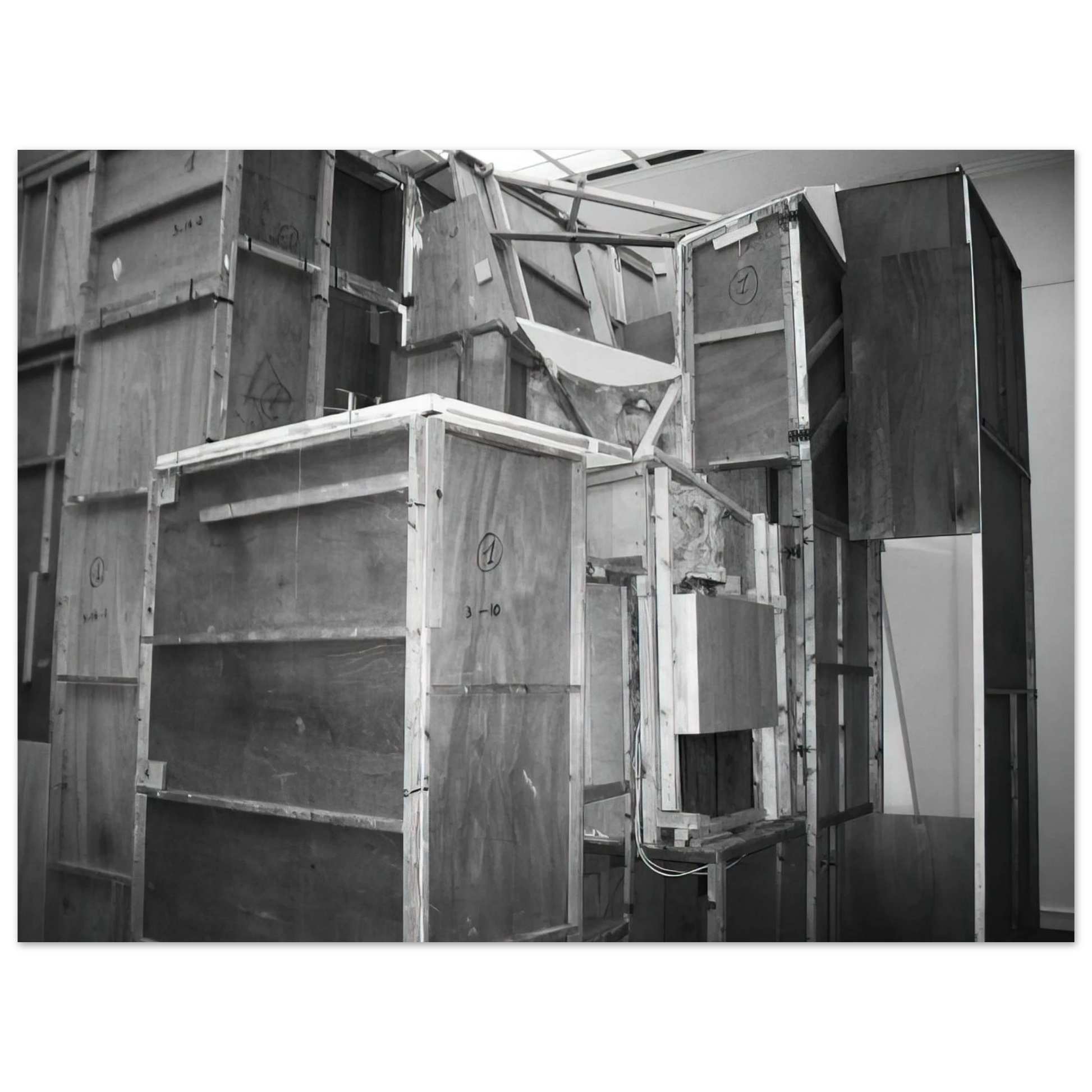 Kurt Schwitters - MERZBAU SEEN FROM THE OUTSIDE 1933 Fine Art Poster - Default Title