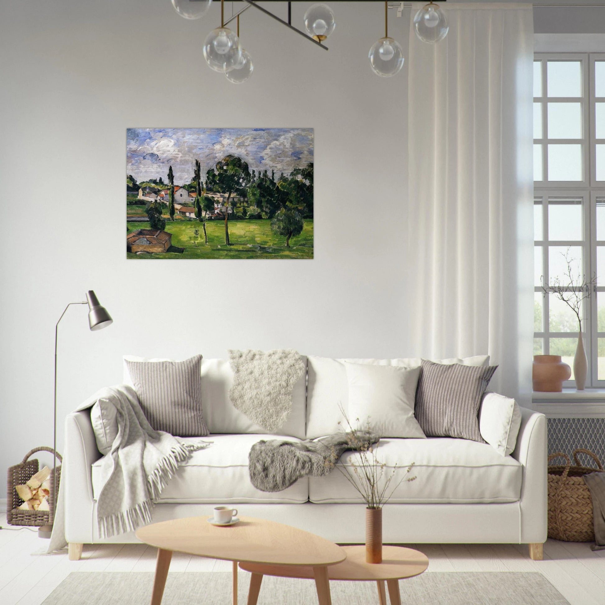 Landscape with Waterline - Paul Cézanne Brushed Aluminum Print - 70x100 cm / 28x40 inches | Paul Cézanne Aluminum Print | Paul Cézanne Prints