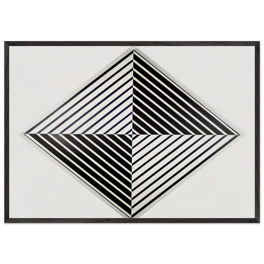 Black and White - 1952 - Carmen Herrera Framed Art Print – Black Wooden Frame - Default Title - -Framed Art Print