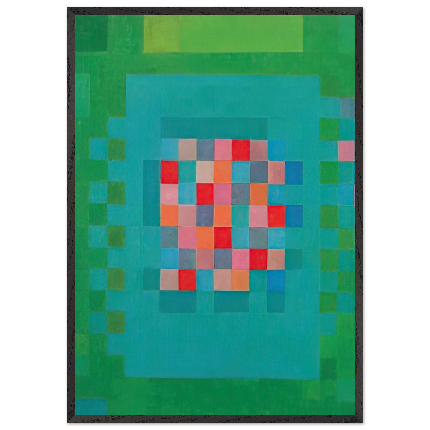 Happy Island - 1965 - Johannes Itten Framed Art Print – Black Wooden Frame - Default Title - -Framed Art Print