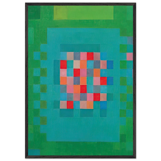 Happy Island - 1965 - Johannes Itten Framed Art Print – Black Wooden Frame - Default Title - -Framed Art Print