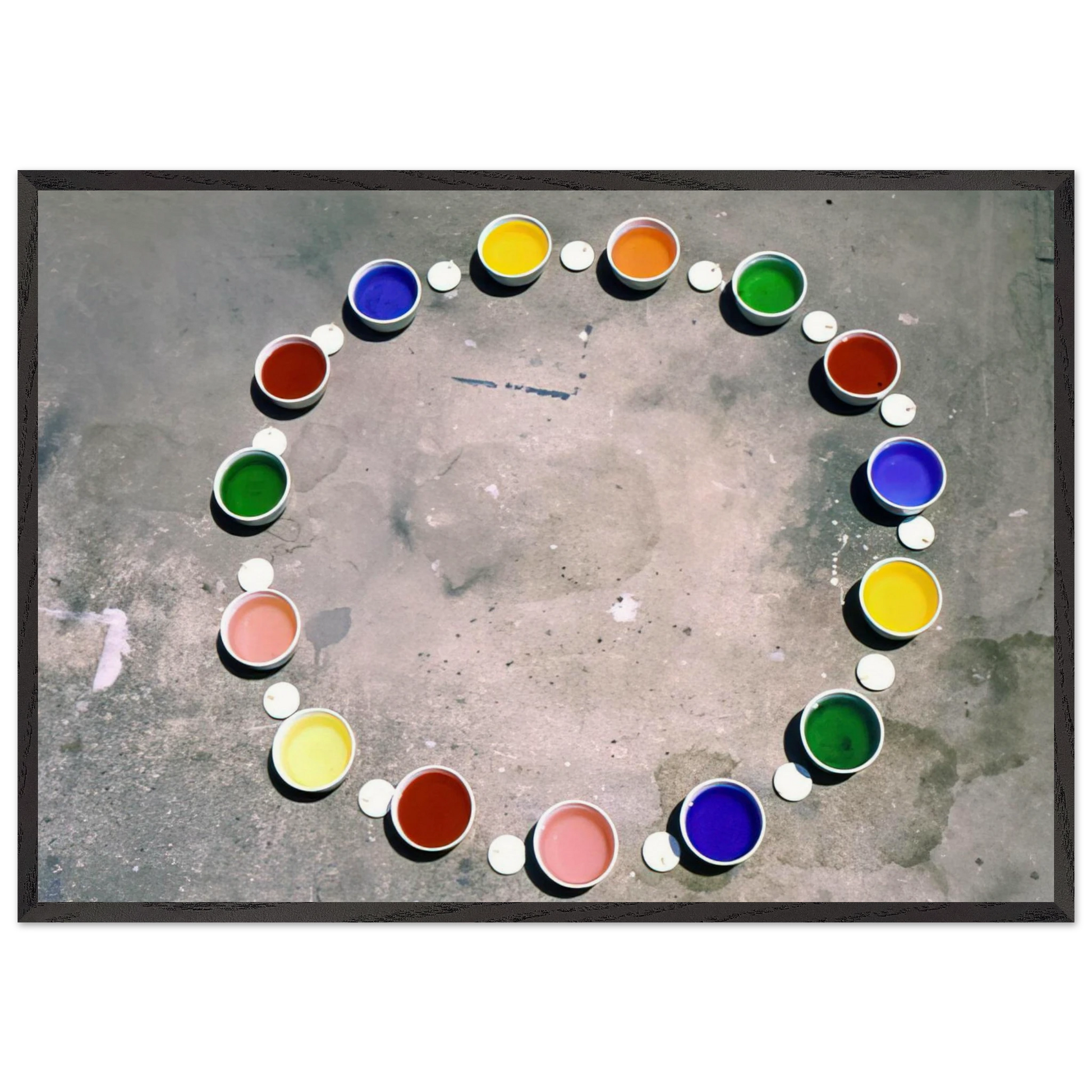 Wheel of Delights - 1967 - Lygia Pape Framed Art Print – Black Wooden Frame - Default Title - -Framed Art Print