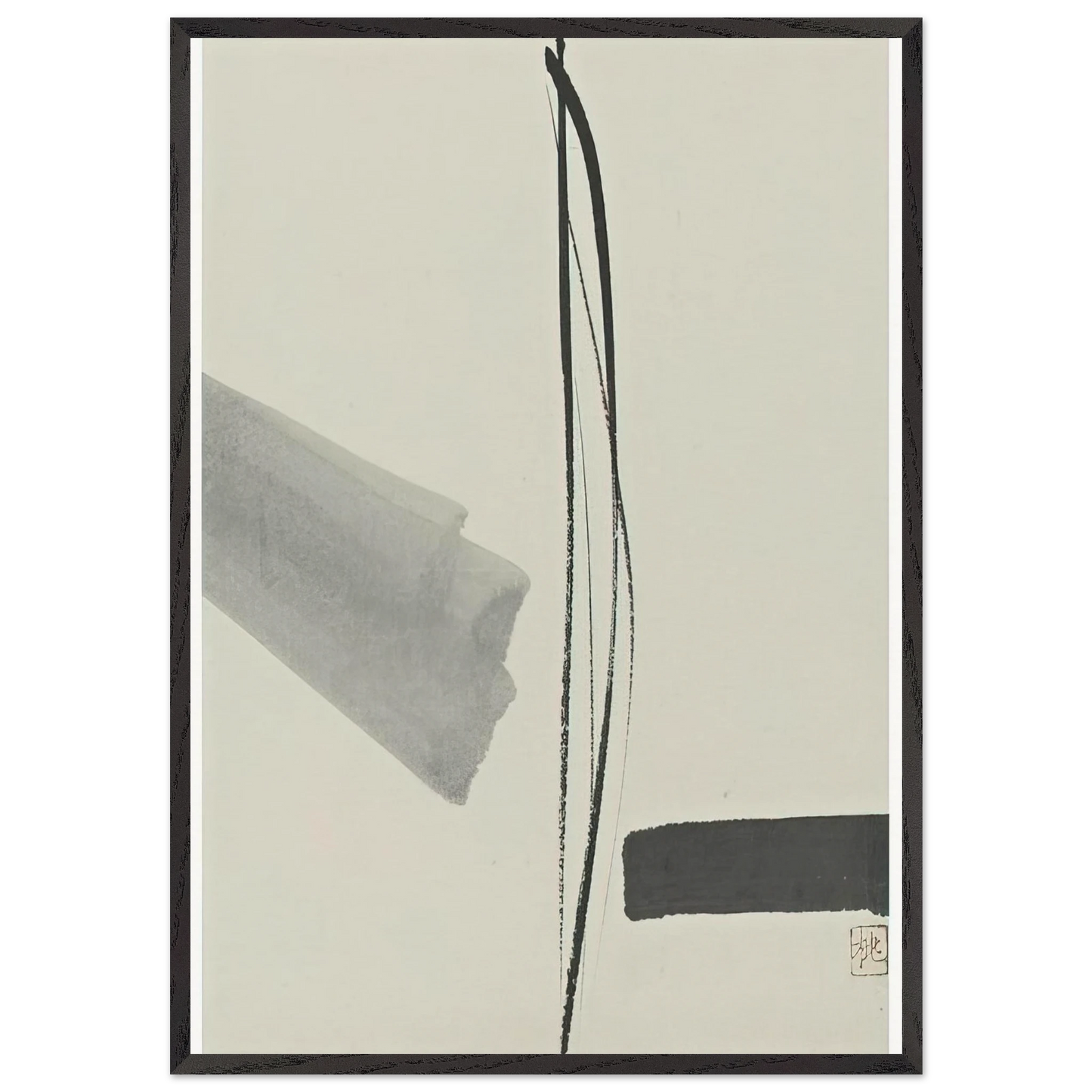 Untitled - Abstract Expressionism N7 - Toko Shinoda Framed Art Print – Black Wooden Frame - Default Title - -Framed Art Print