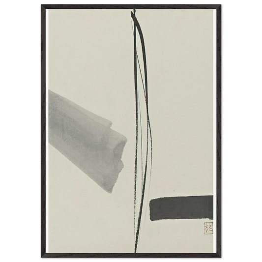 Untitled - Abstract Expressionism N7 - Toko Shinoda Framed Art Print – Black Wooden Frame - Default Title - -Framed Art Print