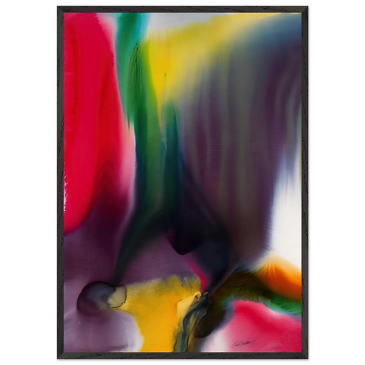 Phenomena Agate Bridge - 1978 - Paul Jenkins Framed Art Print – Black Wooden Frame - Default Title - -Framed Art Print