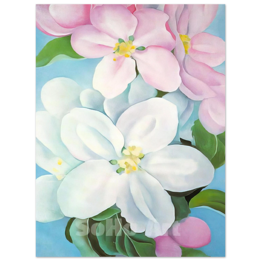 Georgia O'Keeffe - Apple Blossoms Fine Art Poster - 13x18 cm / 5x7 inches