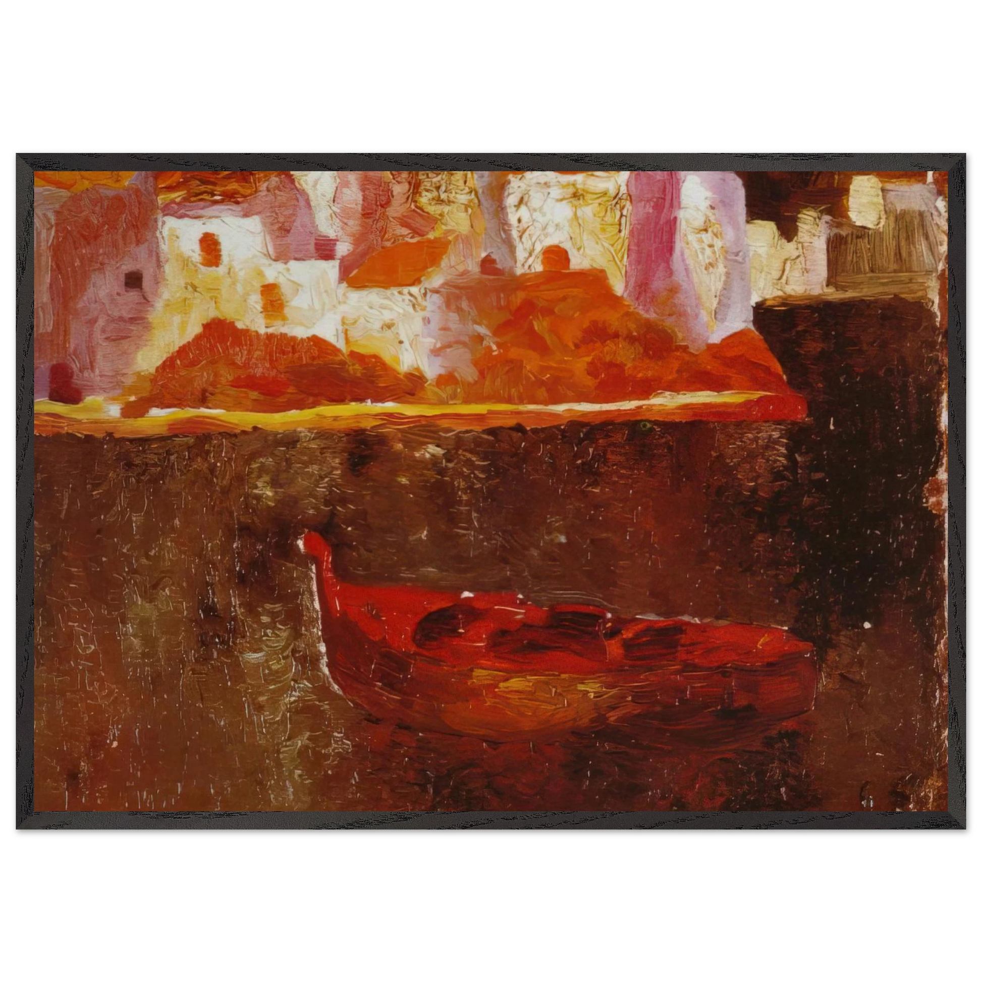 PUNTA ES BALUARD DE LA RIBA D EN PITXOT 1919 - Salvador Dali Framed Art Print – Black Wooden Frame - Default Title - -Framed Art Print