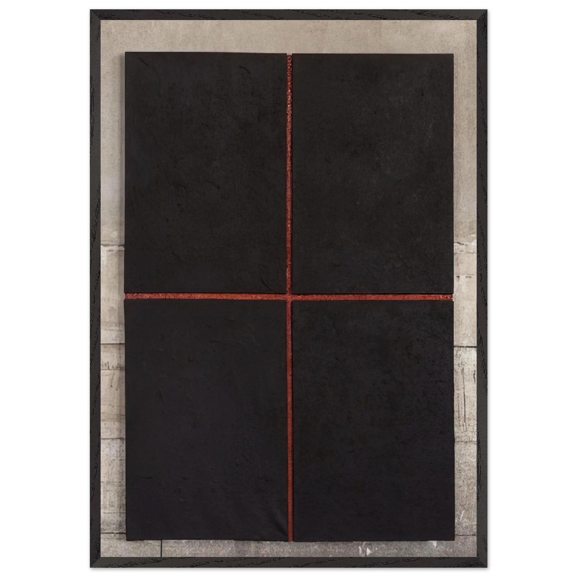 Untitled First Relief - 1961 - Donald Judd Framed Art Print – Black Wooden Frame - Default Title - -Framed Art Print