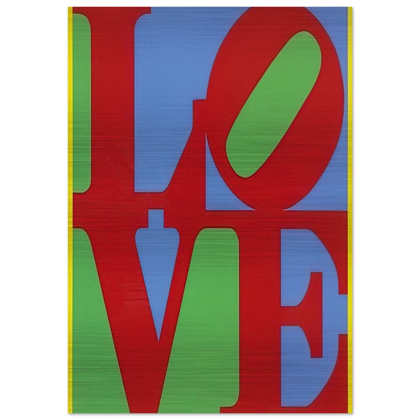 Heliotherapy Love - Robert Indiana Brushed Aluminum Print - 70x100 cm / 28x40 inches | Robert Indiana Aluminum Print | Robert Indiana Prints
