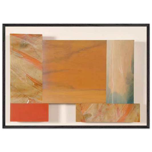 With Orange - Sam Gilliam Framed Art Print – Black Wooden Frame - Default Title - -Framed Art Print