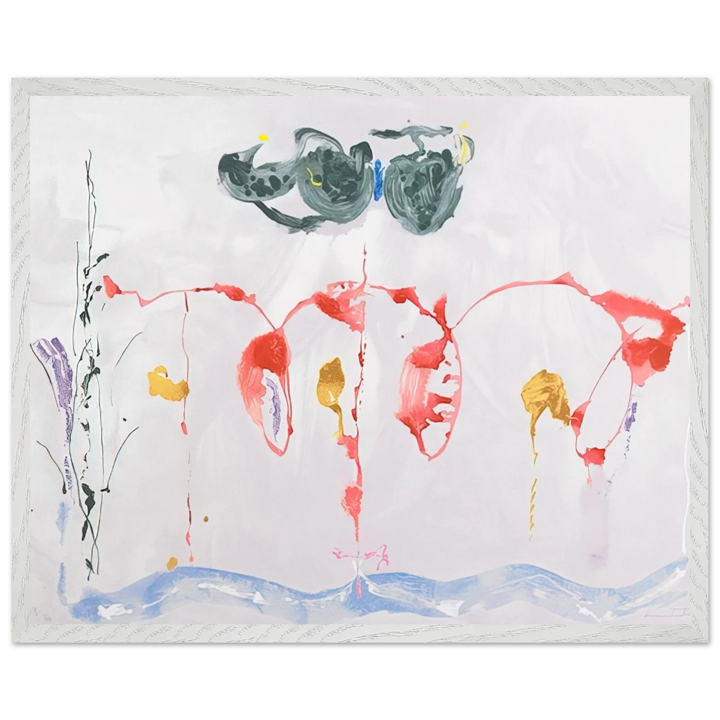 Helen Frankenthaler - Aerie - 2009 Wall art - A3 (29.7 x 42  cm) - Premium Wooden Framed Poster With Fine Art Paper - Black frame