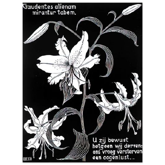 MC Escher - FLOWERS Wall Art - 21x29.7 cm / 8x12" - Fine Art Poster - -