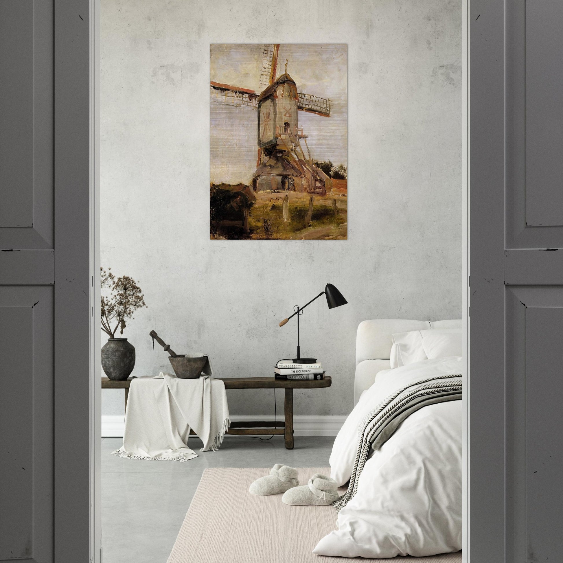 Mill of Heeswijk Sun - Piet Mondrian Brushed Aluminum Print - 70x100 cm / 28x40 inches | Piet Mondrian Aluminum Print | Piet Mondrian Prints