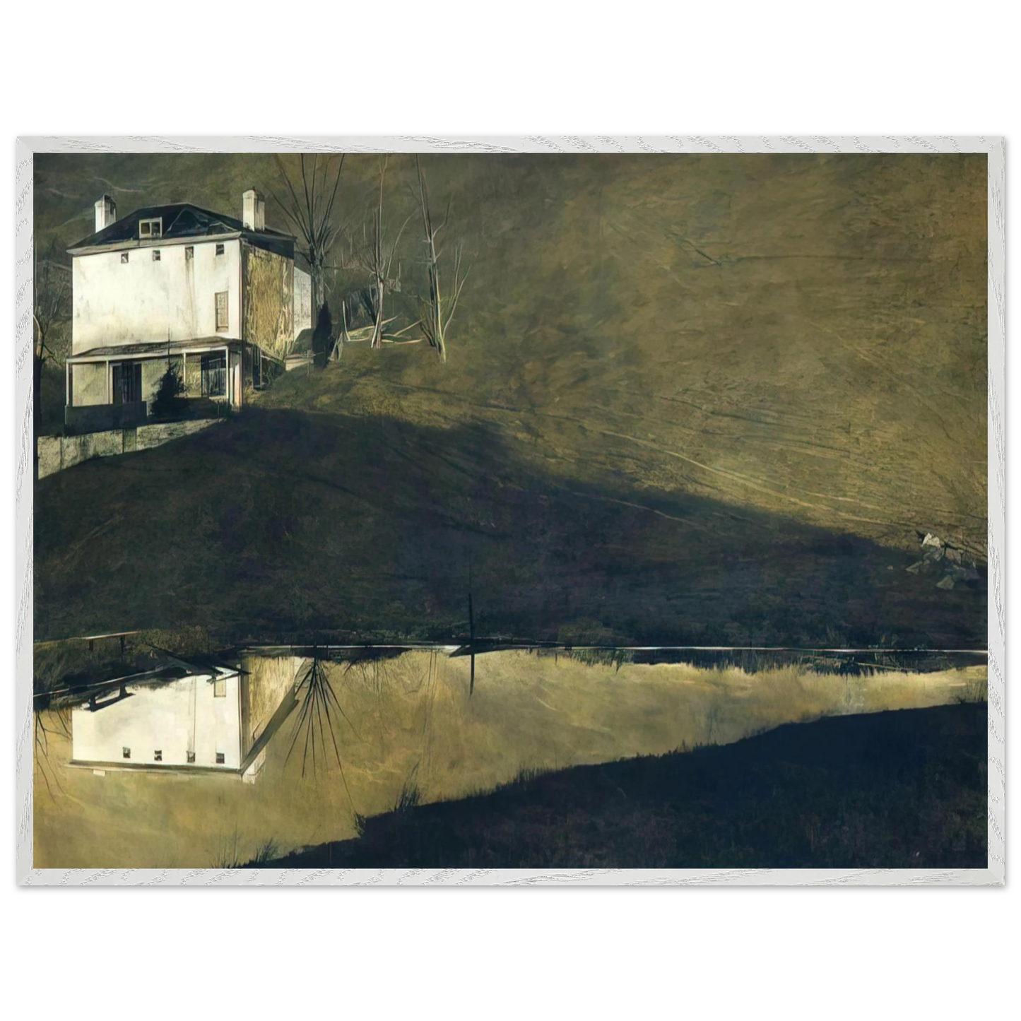 Andrew Wyeth - BROWN SWISS Wall Art - 21x29.7 cm / 8x12" - Premium Wooden Framed Poster With Fine Art Paper - Black frame