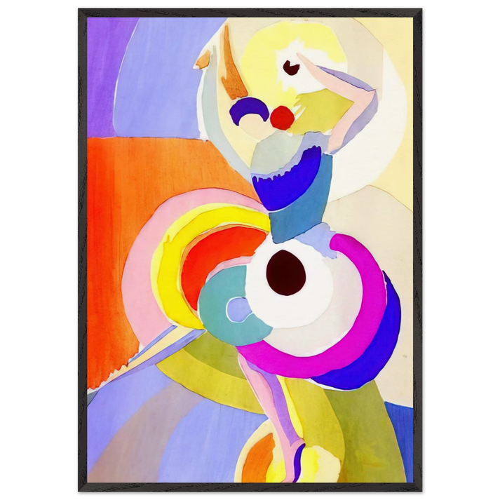 FLAMENCO DANCER - Sonia Delaunay 70x100 cm / 28x40 inches Framed Art Print – Black Wooden Frame