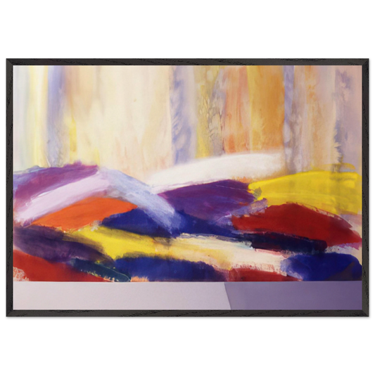 Matisses Table - 1996 - Ronnie Landfield Framed Art Print – Black Wooden Frame - Default Title - -Framed Art Print