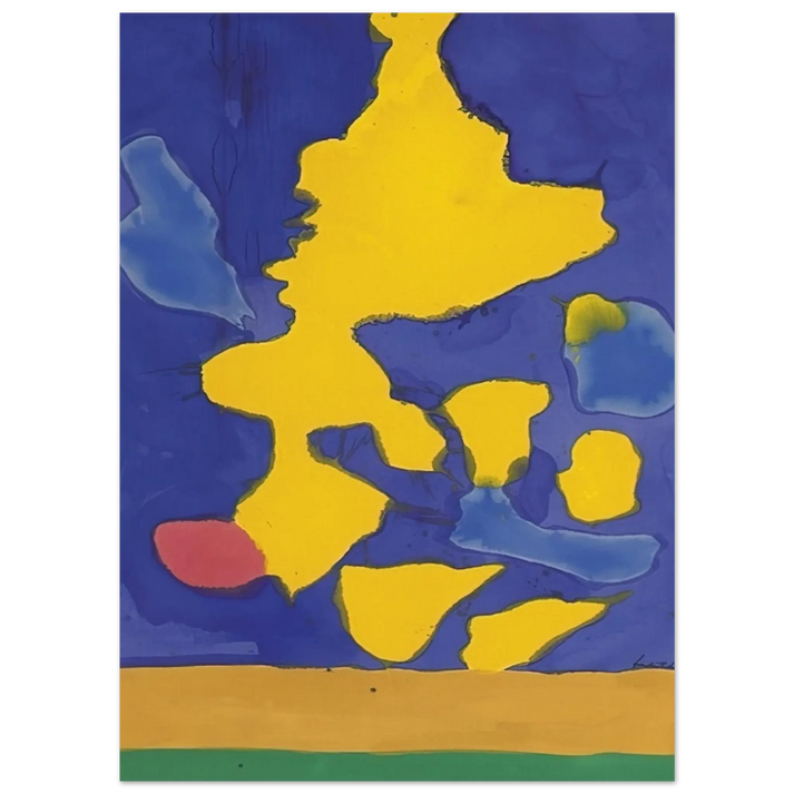 Helen Frankenthaler - Saturn Revisited - 1964 Wall art - 27x35 cm / 11x14 Inches - Premium Wooden Framed Poster With Fine Art Paper - Black frame