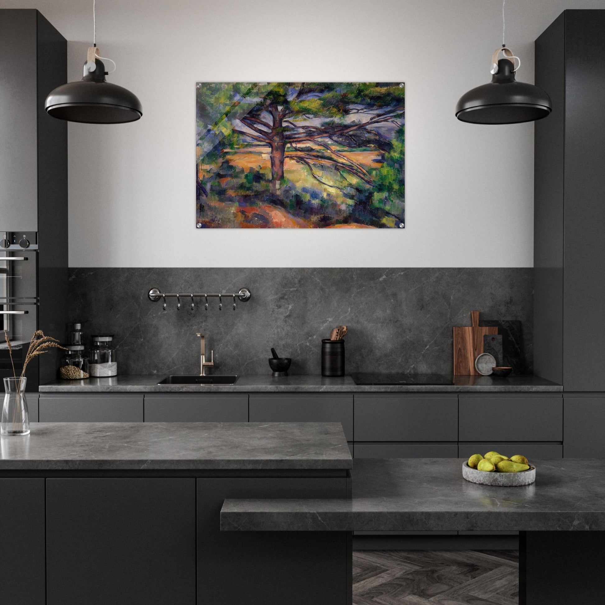 Large Pine and Red Earth - Paul Cézanne Acrylic Print - 70x100 cm / 28x40″ inches