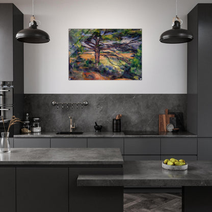 Large Pine and Red Earth - Paul Cézanne Acrylic Print - 70x100 cm / 28x40″ inches