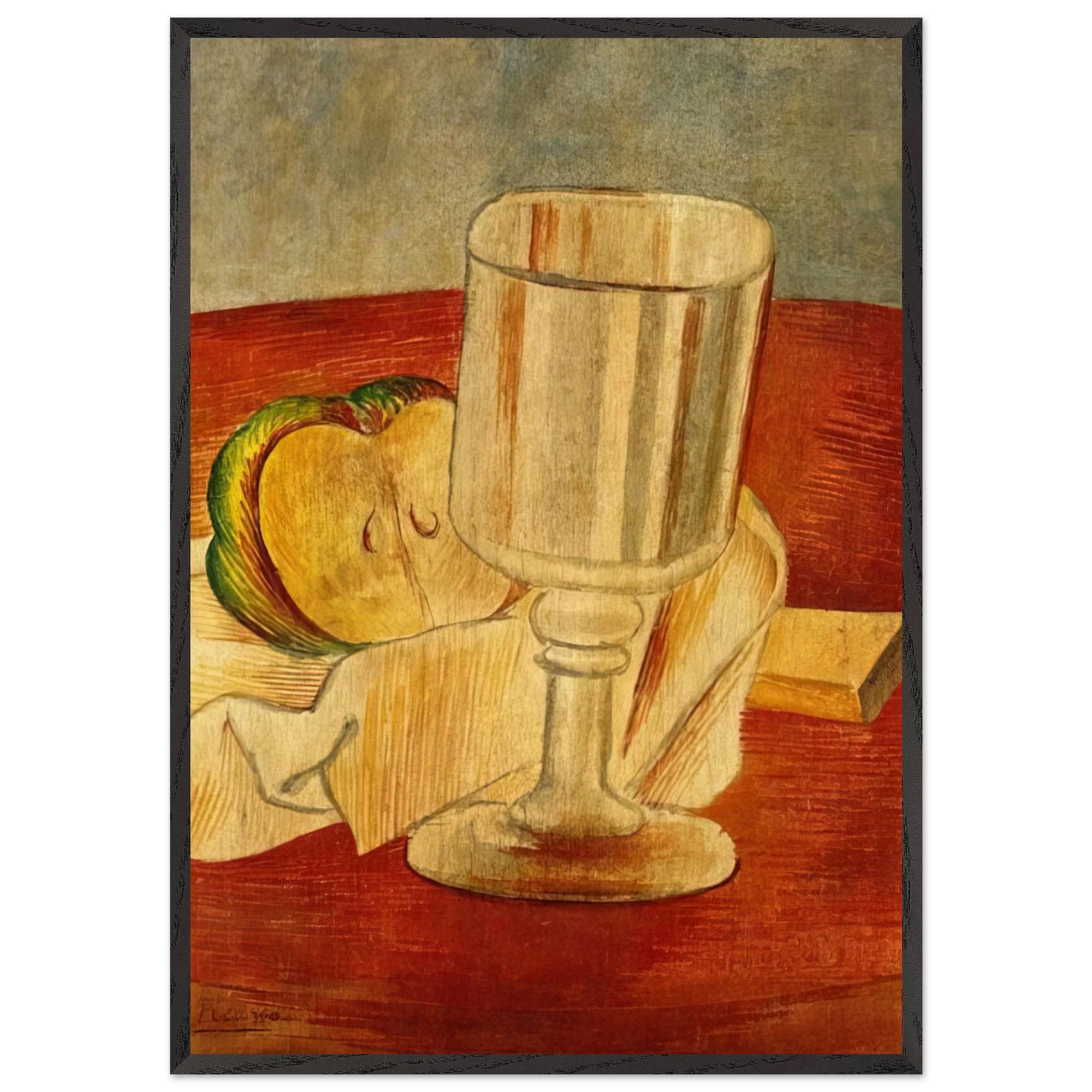 Still life with Gobleet - 1914 - Pablo Picasso Framed Art Print – Black Wooden Frame - Default Title - -Framed Art Print