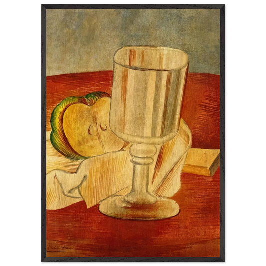 Still life with Gobleet - 1914 - Pablo Picasso Framed Art Print – Black Wooden Frame - Default Title - -Framed Art Print