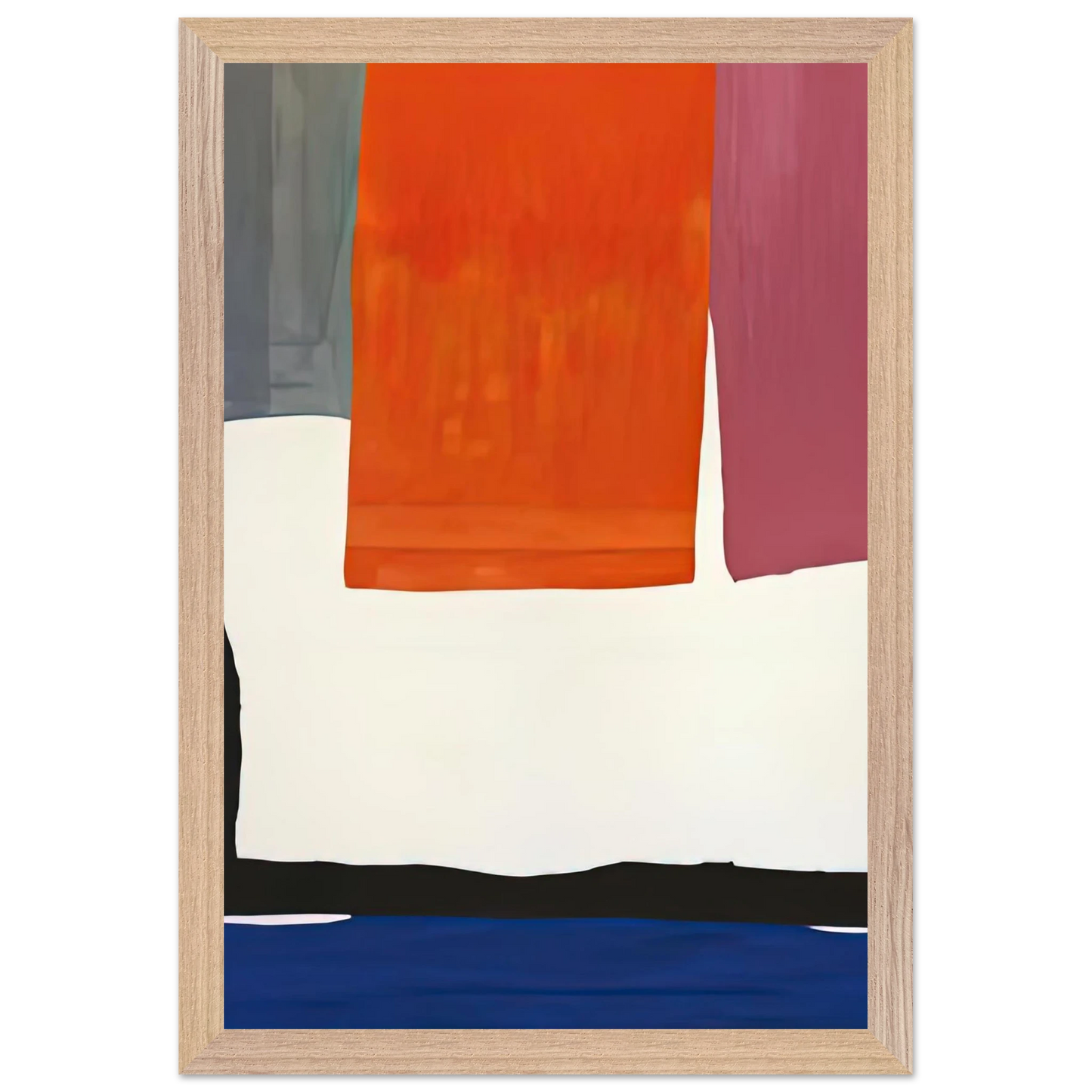 Helen Frankenthaler - The Human Edge, 1967- Wall Art - 30x40 cm / 12x16 inches - Premium Wooden Framed Poster With Fine Art Paper - White frame