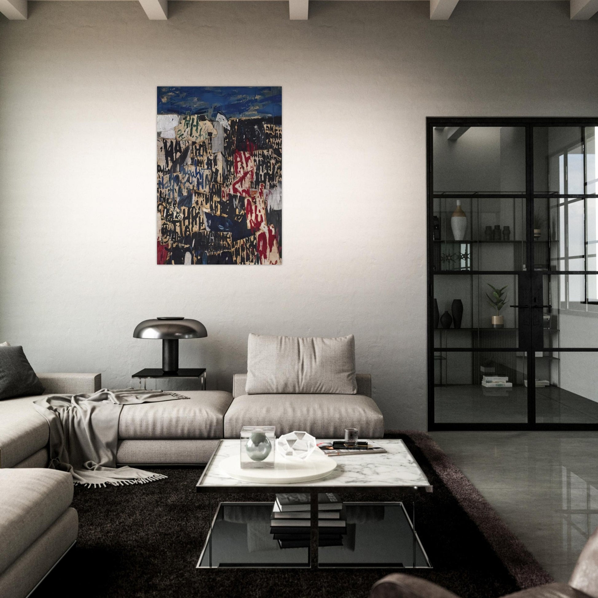 Allan Kaprow on the Legacy of Jackson Pollock - Allan Kaprow Brushed Aluminum Print - 70x100 cm / 28x40 inches | Allan Kaprow Aluminum Print | Allan Kaprow Prints