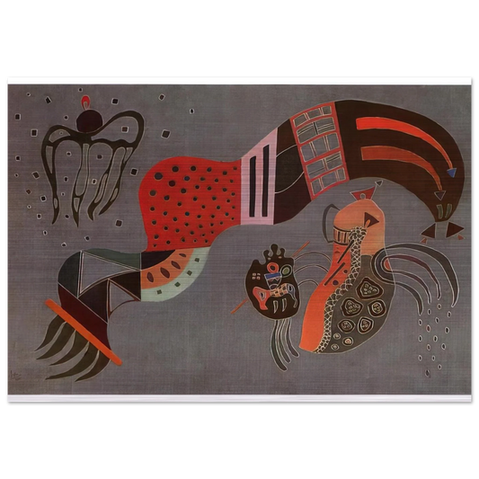 TEMPERED ELAN 1944 - Wassily Kandinsky Brushed Aluminum Print - 70x100 cm / 28x40 inches | Wassily Kandinsky Aluminum Print | Wassily Kandinsky Prints