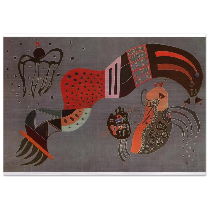 TEMPERED ELAN 1944 - Wassily Kandinsky Brushed Aluminum Print - 70x100 cm / 28x40 inches | Wassily Kandinsky Aluminum Print | Wassily Kandinsky Prints